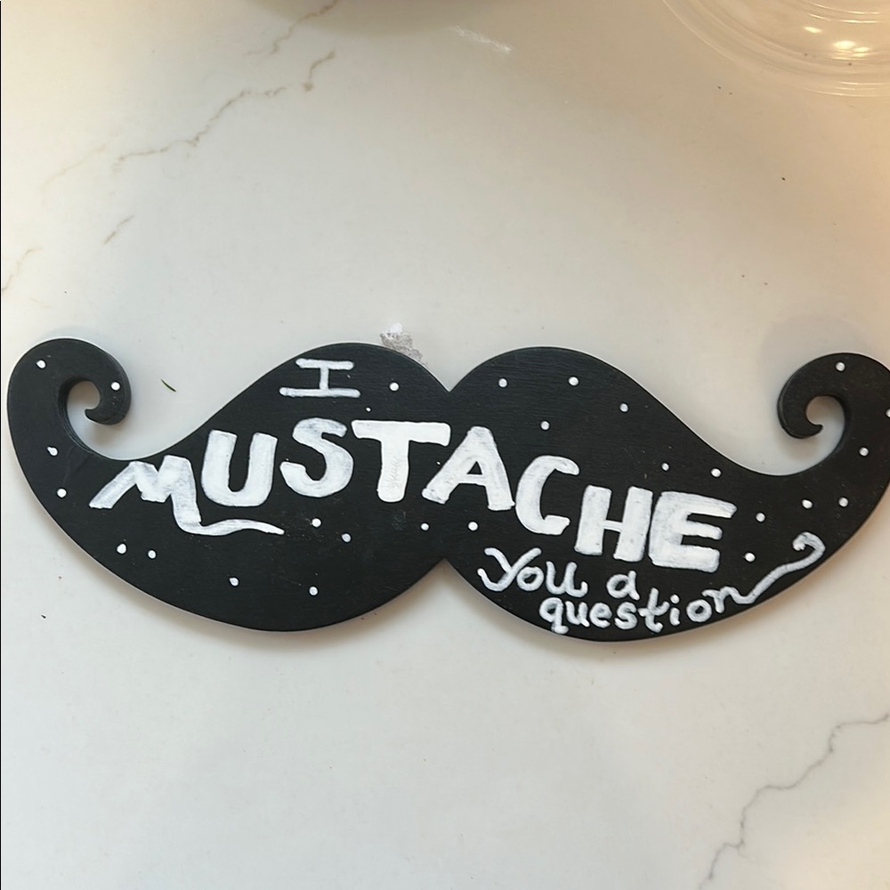 Black Mustache Wall Decor